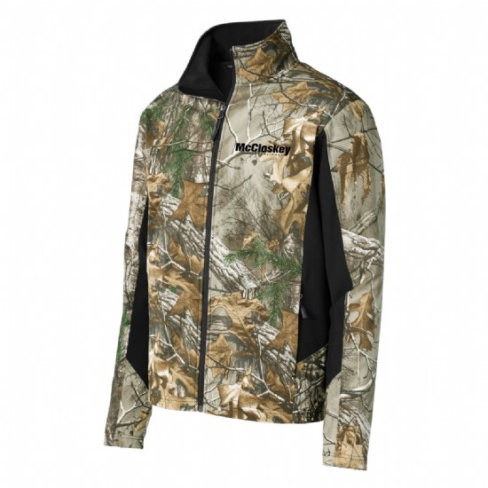 Camouflage Colorblock Soft Shell