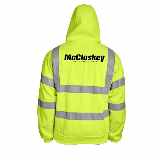 Berne Hi-Vis Class 3 Lined Hooded Sweatshirt